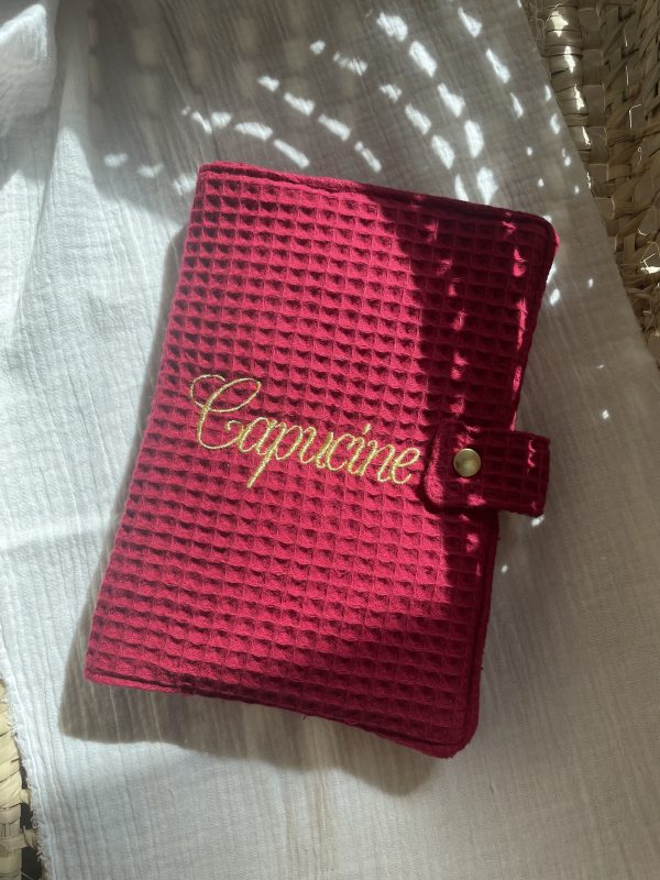 Protège carnet de santé en nid d'abeille à personnaliser