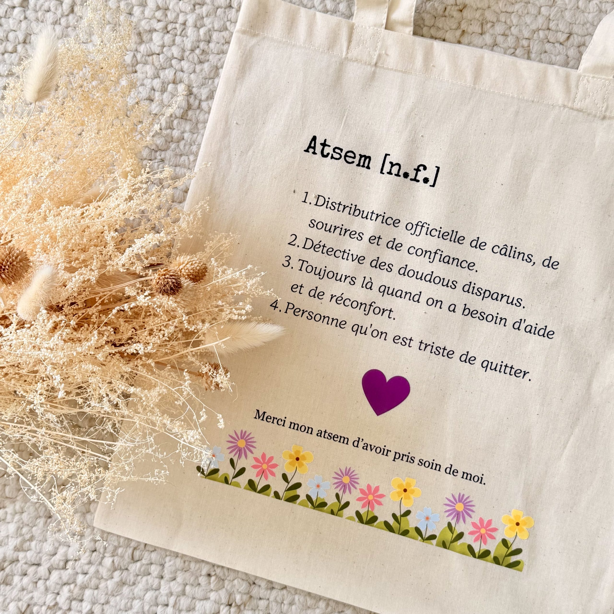 Tote Bag Personnalisé Maîtresse - ATSEM - Nounou – Image 2